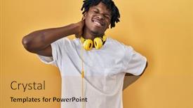  Presentation with injury - Presentation enhanced with young-african-man-with-dreadlocks background and a  colored foreground