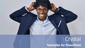  Presentation with bunny - Presentation theme enhanced with young-african-man-with-dreadlocks background and a teal colored foreground