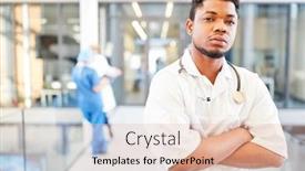  Presentation with medical assistant - Presentation with young-african-man background and a lemonade colored foreground