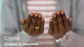  Presentation with muslim prayer - PPT layouts featuring young-african-muslim-man-making background and a violet colored foreground