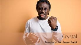  Presentation with rugby - Presentation with young-african-player-man-playing background and a coral colored foreground