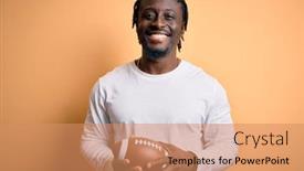  Presentation with rugby - Presentation with young-african-player-man-playing background and a coral colored foreground