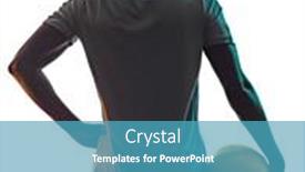  Presentation with soccer - Beautiful slide set featuring young-african-soccer-player-man backdrop and a teal colored foreground