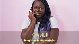  Presentation with pink nails - Slides consisting of young-african-woman-standing-over background and a tawny brown colored foreground