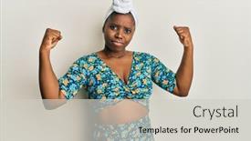  Presentation with turban - Cool new theme with young-african-woman-wearing-hair backdrop and a light gray colored foreground