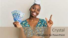  Presentation with hair - Presentation design featuring young-african-woman-wearing-hair background and a coral colored foreground