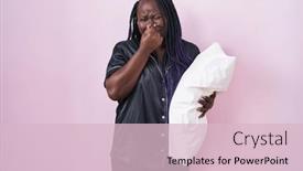  Presentation with breath - Slides featuring young-african-woman-wearing-pijama background and a lemonade colored foreground