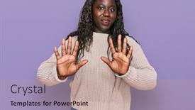  Presentation with forbidden - Amazing presentation having young-african-woman-wearing-wool backdrop and a coral colored foreground
