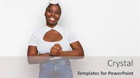  Presentation with turban - PPT theme featuring young-african-woman-with-turban background and a light gray colored foreground