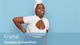  Presentation with turban - PPT layouts featuring young-african-woman-with-turban background and a light blue colored foreground