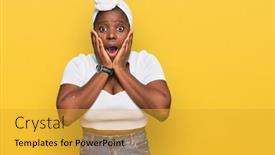  Presentation with turban - Theme enhanced with young-african-woman-with-turban background and a gold colored foreground