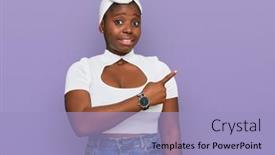  Presentation with turban - Beautiful presentation design featuring young-african-woman-with-turban backdrop and a light blue colored foreground