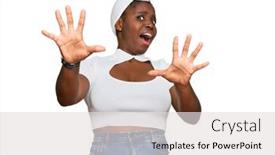  Presentation with turban - Presentation consisting of young-african-woman-with-turban background and a light gray colored foreground