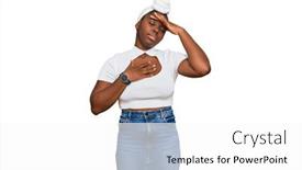 Presentation with flu virus - PPT layouts having young-african-woman-with-turban background and a white colored foreground