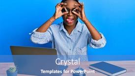  Presentation with hotel - PPT theme featuring young-african-woman-working background and a teal colored foreground