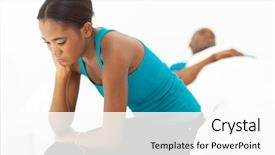  Presentation with american - Cool new PPT layouts with young afro american couple having backdrop and a cream colored foreground