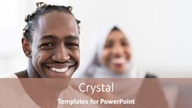  Presentation with islamic muslim - Presentation design enhanced with young afro muslim couple have romantic time at home while woman making hairstyle to husband female wearing traditional sudan islamic hijab clothes background and a coral colored foreground