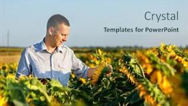  Presentation with agronomist - Slide deck having young-agronomist-holds-a-paper background and a light blue colored foreground