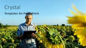  Presentation with agronomist - Presentation with young-agronomist-holds-a-paper background and a light blue colored foreground