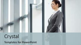  Presentation with airport security - Slides consisting of young airport security with metal background and a light blue colored foreground