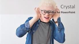  Presentation with deaf - PPT theme consisting of gossip hearing problem deaf background and a soft green colored foreground