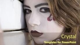  Presentation with alternative - Theme featuring young alternative girl near a wall background and a tawny brown colored foreground