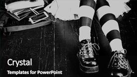  Presentation with black girl - Colorful slides enhanced with young alternative girl with school backdrop and a black colored foreground