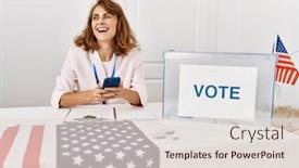  Presentation with party - PPT layouts enhanced with young-american-politic-party-worker background and a lemonade colored foreground