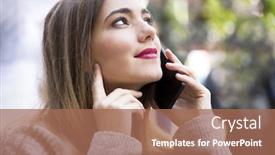  Presentation with emotions - Slide deck with young-and-attractive-hipster-woman background and a coral colored foreground