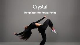  Presentation with modern - Theme with young and attractive modern dancer background and a gray colored foreground