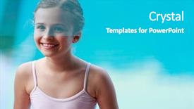  Presentation with ballet - PPT theme featuring young and beautiful ballet dance background and a  colored foreground