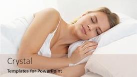  Presentation with bed - Cool new slide set with young-and-beautiful-blond-girl backdrop and a coral colored foreground