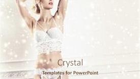  Presentation with marriage - Audience pleasing slide deck consisting of young and beautiful bride in bridal lingerie and stockings over christmas background with snow bride with a sporty shape in white underwear winter marriage concept backdrop and a sky blue colored foreground