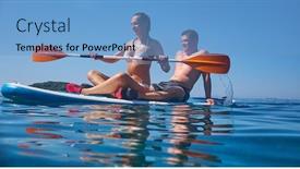  Presentation with lovers - Cool new slides with young-and-beautiful-couple backdrop and a teal colored foreground