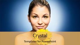  Presentation with sunflower sunflower sunflower sunflower sunflower - Amazing presentation having young and beautiful girl with the sunflower over blue background backdrop and a yellow colored foreground