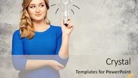  Presentation with cooking - Slide set featuring young and beautiful housewife woman background and a  colored foreground