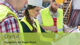  Presentation with sharing - PPT layouts having a building under construction background and a yellow colored foreground