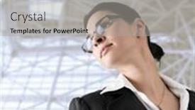  Presentation with business women - Slides enhanced with young-and-determined-women background and a light gray colored foreground