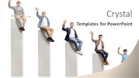  Presentation with elderly - Audience pleasing presentation design consisting of young-and-elderly-men-sitting backdrop and a white colored foreground