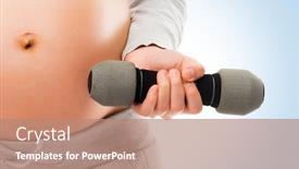  Presentation with pregnant woman - PPT theme enhanced with young-and-pregnant-woman background and a coral colored foreground