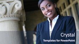  Presentation with african american college students - Presentation featuring young and pretty african american background and a navy blue colored foreground
