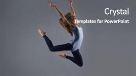  Presentation with sexy - Presentation theme consisting of young and sexy modern dancer background and a gray colored foreground
