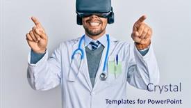  Presentation with arab - Beautiful PPT theme featuring young-arab-doctor-man-smiling backdrop and a lemonade colored foreground