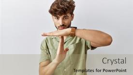  Presentation with arab - Presentation consisting of young-arab-doctor-man-standing background and a  colored foreground