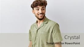  Presentation with arab - Presentation theme featuring young-arab-doctor-man-standing background and a  colored foreground