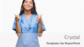  Presentation with hand surgeon - Amazing presentation theme having young arab doctor surgeon woman over isolated background success sign doing positive gesture with hand thumbs up smiling and happy looking at the camera with cheerful expression winner gesture backdrop and a white colored foreground