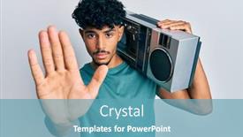  Presentation with arab music - Theme having young-arab-handsome-man-holding background and a teal colored foreground