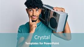  Presentation with arab music - Amazing PPT layouts having young-arab-handsome-man-holding backdrop and a teal colored foreground