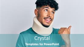  Presentation with cervical - Beautiful PPT theme featuring young-arab-handsome-man-wearing backdrop and a teal colored foreground
