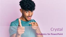  Presentation with arab - Presentation theme having young-arab-handsome-man-wearing background and a lemonade colored foreground